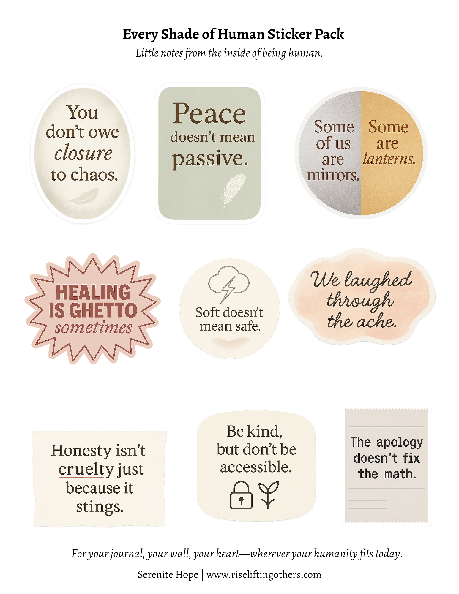 Every Shade of Human Digital Bundle (Ebook + 25 Sticker Pack) - Image 3
